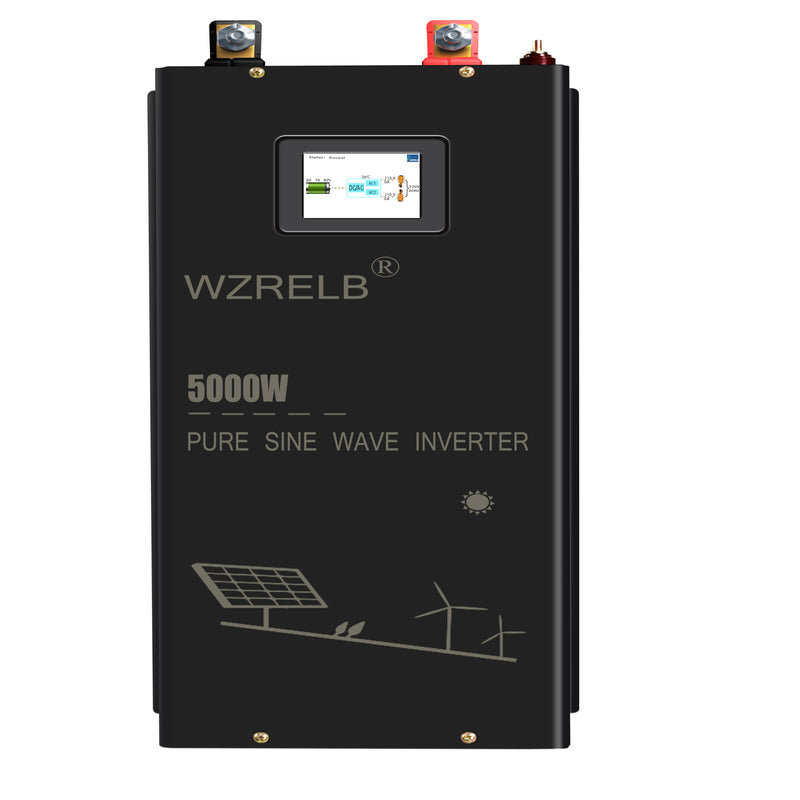 WZRELB 5000W 24VDC to 120VAC 240VAC Split Phase Pure Sine Wave Inverter