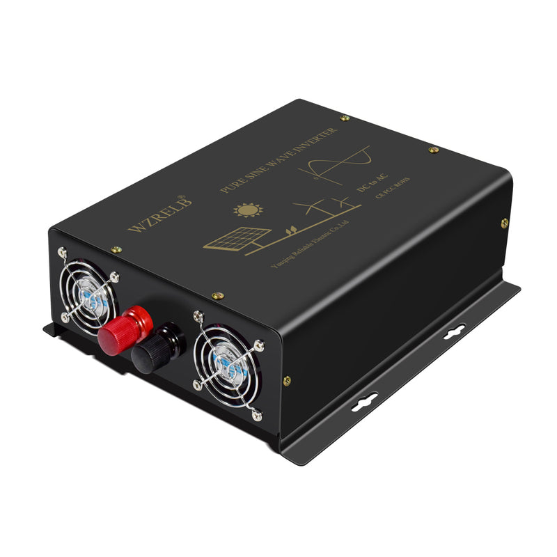 1000W Power Inverter 12VDC,24VDC or 48VDC to 120VAC Pure Sine Wave Inverter RBU51000W with a Wired Remote Control