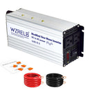 1200W Power Inverter 12/24V DC to 110V 120V AC,2400W Peak Modified Sine Wave Car Inverter RBX1200W
