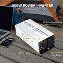 1000W Power Inverter 12/24V DC to 110V 120V AC,2000W Peak Modified Sine Wave Car Inverter RBX1000W