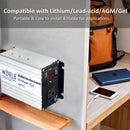 500W Power Inverter 12/24V DC to 110V 120V AC,1000W Peak Modified Sine Wave Car Inverter RBX500