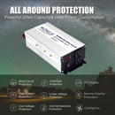 800W Power Inverter 12/24V DC to 110V 120V AC,1600W Peak Modified Sine Wave Car Inverter RBX800W