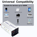 1000W Power Inverter 12/24V DC to 110V 120V AC,2000W Peak Modified Sine Wave Car Inverter RBX1000W