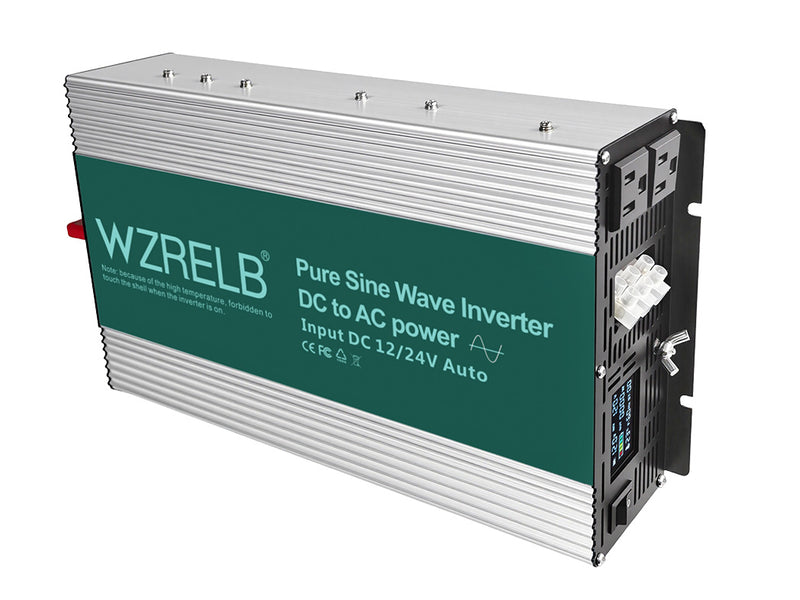 2500 Watt 12V/24V Dual Input Voltage Auto-Detected Pure Sine Wave ...