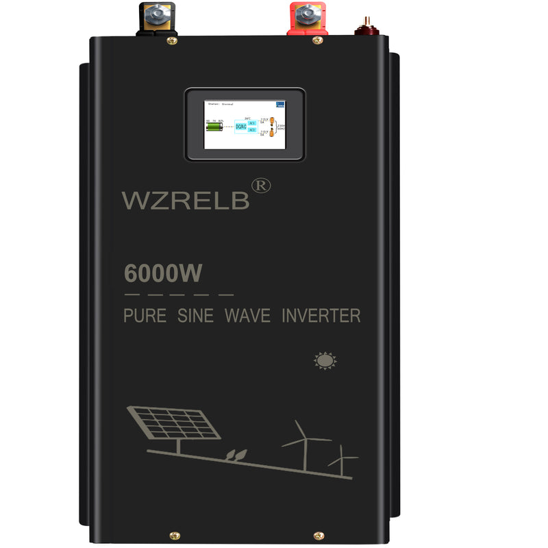 WZRELB 9000W DC to 120VAC 240VAC Split Phase Pure Sine Wave Inverter