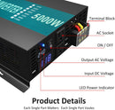RBP 500W-5000W 60V/72V/96V/110V DC High-Input Pure Sine Wave Inverter - No Remote