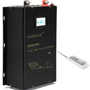 WZRELB 8000W DC to 120VAC 240VAC Split Phase Pure Sine Wave Inverter with Wireless Remote
