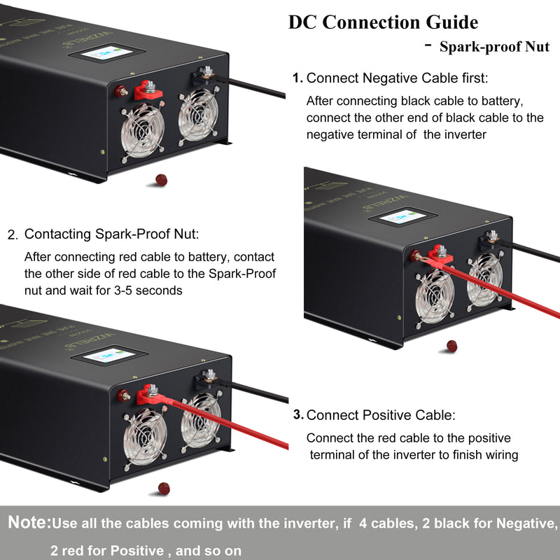 WZRELB 8KW 24V/36/48VDC to120VAC 240VAC Split Phase Pure Sine Wave Inverter