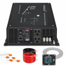 RBQ 1500W-3000W 60V/72V/96V/110V DC High-Input Pure Sine Wave Inverter with USB, PD, RS485 and 16ft LCD Wired Remote