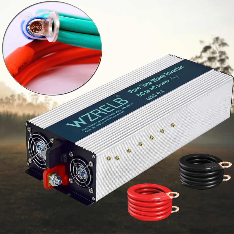 2500W Power Inverter 12V or 24VDC or 36VDC or 48VDC to 120VAC Pure Sine Wave Inverter SE2500W