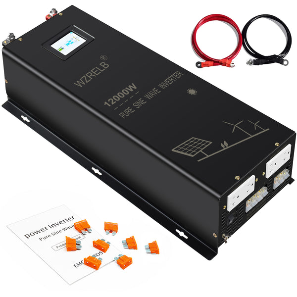 WZRELB 12KW 24VDC to 120VAC 240VAC Split Phase Pure Sine Wave Inverter