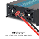 1500W Power Inverter 12VDC,24VDC or 48VDC to 120VAC Pure Sine Wave Inverter RBP1500W With Wireless Remote