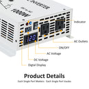 1000W Power Inverter 12VDC or 24VDC to 120VAC Pure Sine Wave Inverter WRBP1000W