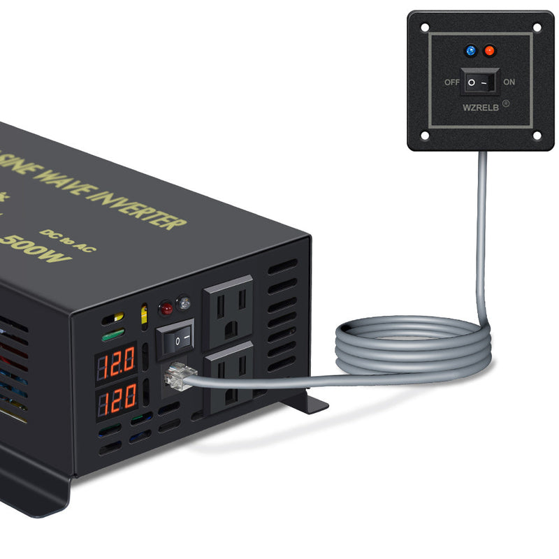 500W Pure Sine Wave Sloar Inverter with a Wired Remote