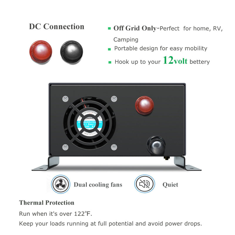 500W Pure Sine Wave Sloar Inverter with a Wired Remote