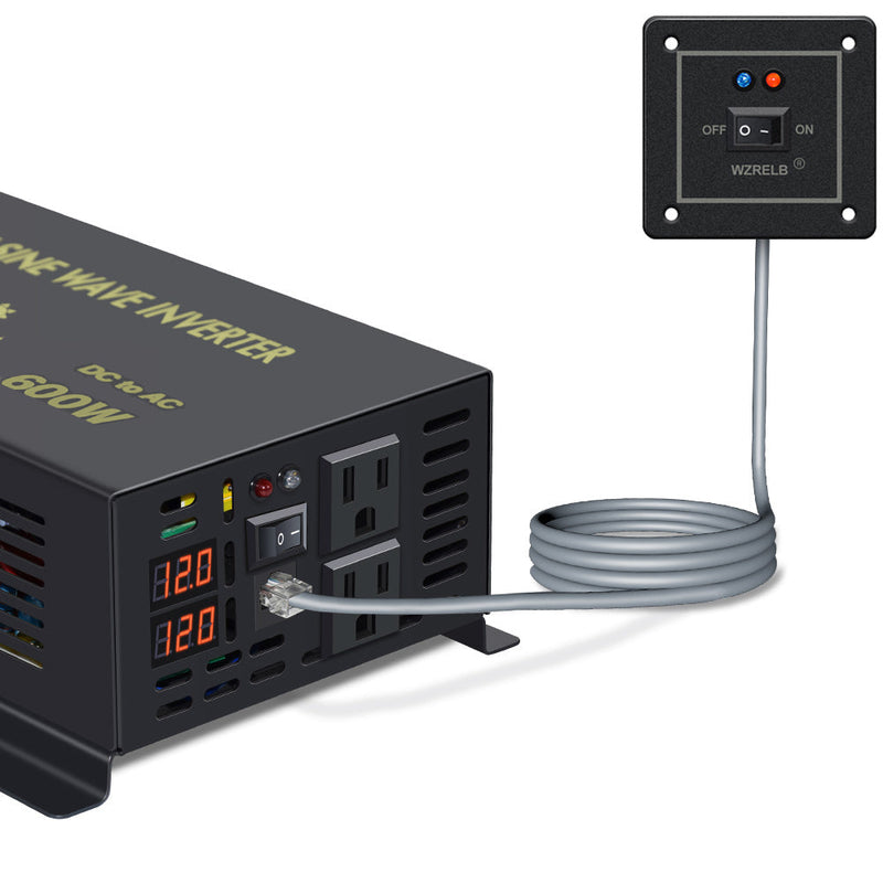 600W Pure Sine Wave Sloar Inverter with a Wired Remote