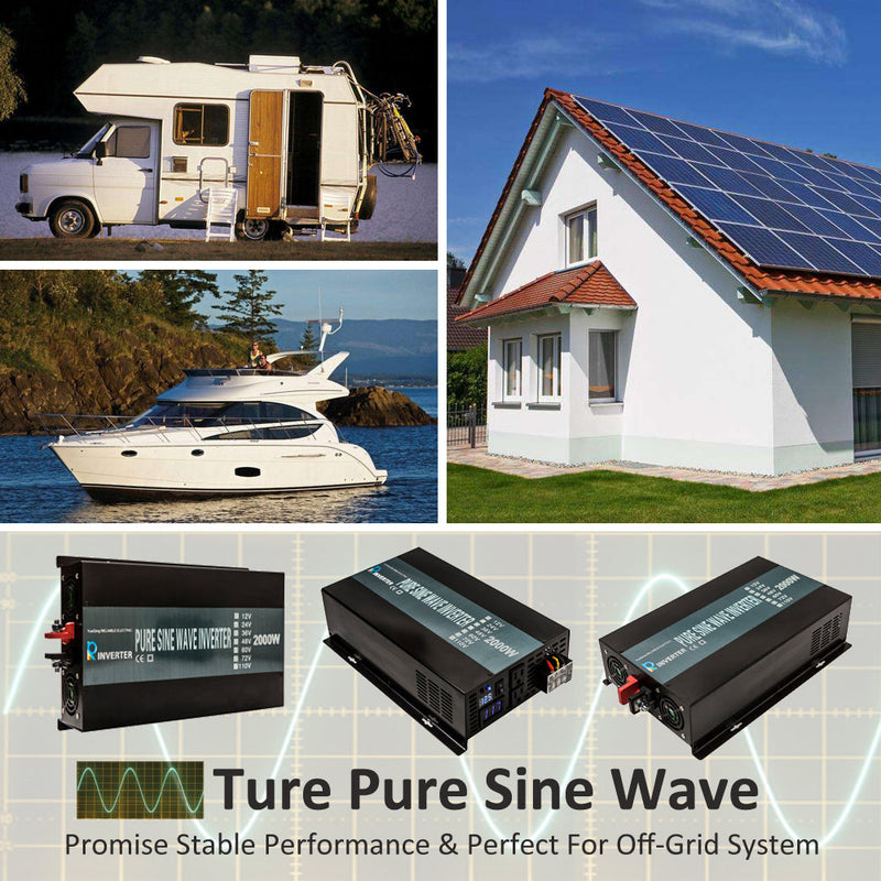 2000W Pure Sine Wave  Solar Power Inverter with Wireless Remote