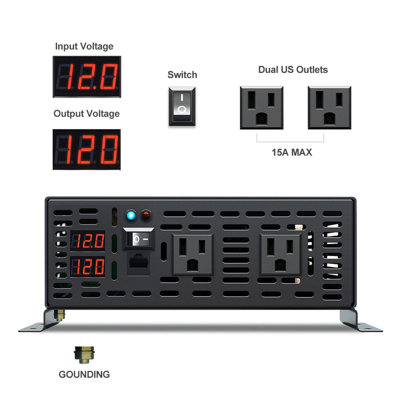 1000W Pure Sine Wave Sloar Inverter with a Wired Remote