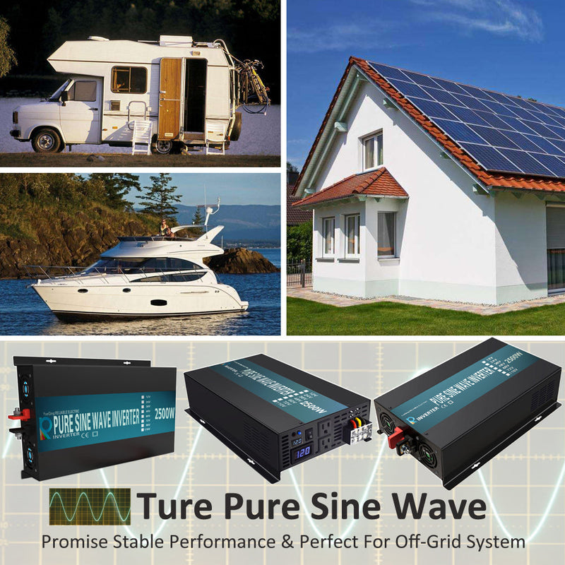 2500W Pure Sine Wave  Solar Power Inverter with Wireless Remote