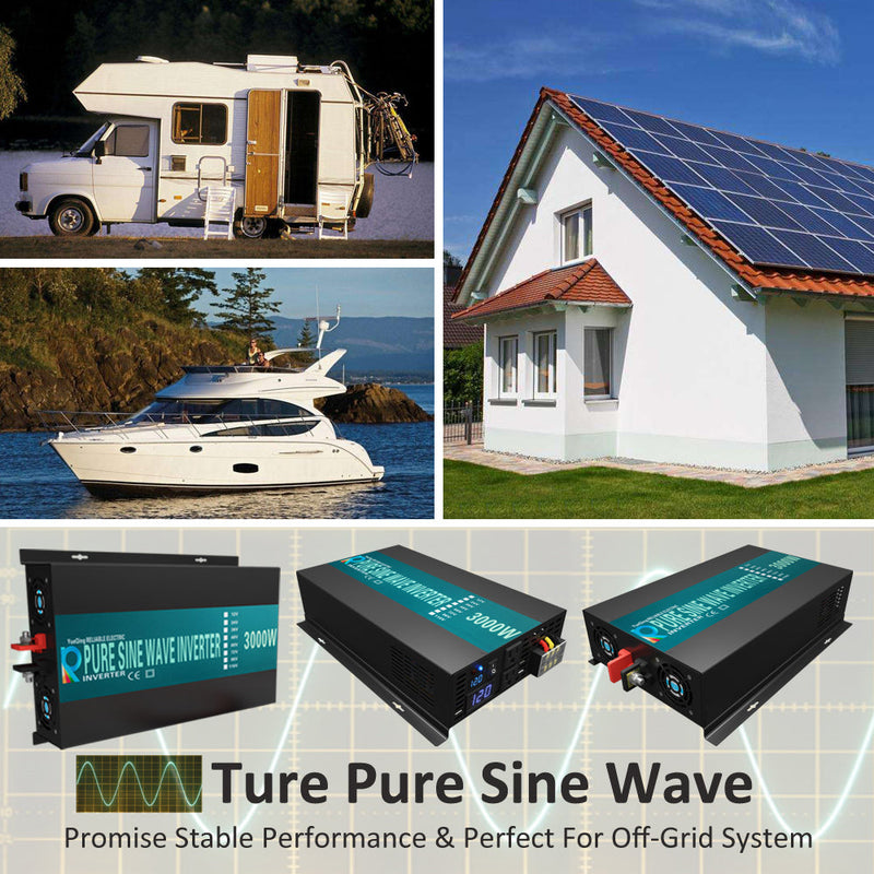 3000W Pure Sine Wave  Solar Power Inverter with Wireless Remote