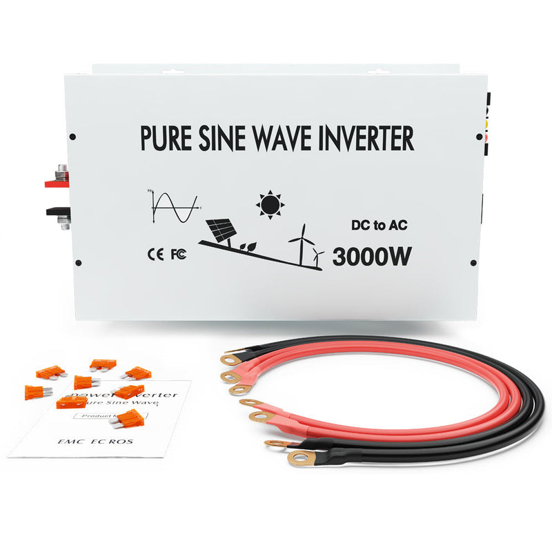 3000W Power Inverter 12VDC,24VDC or 48VDC to 120VAC Pure Sine Wave Inverter  RBP3000W