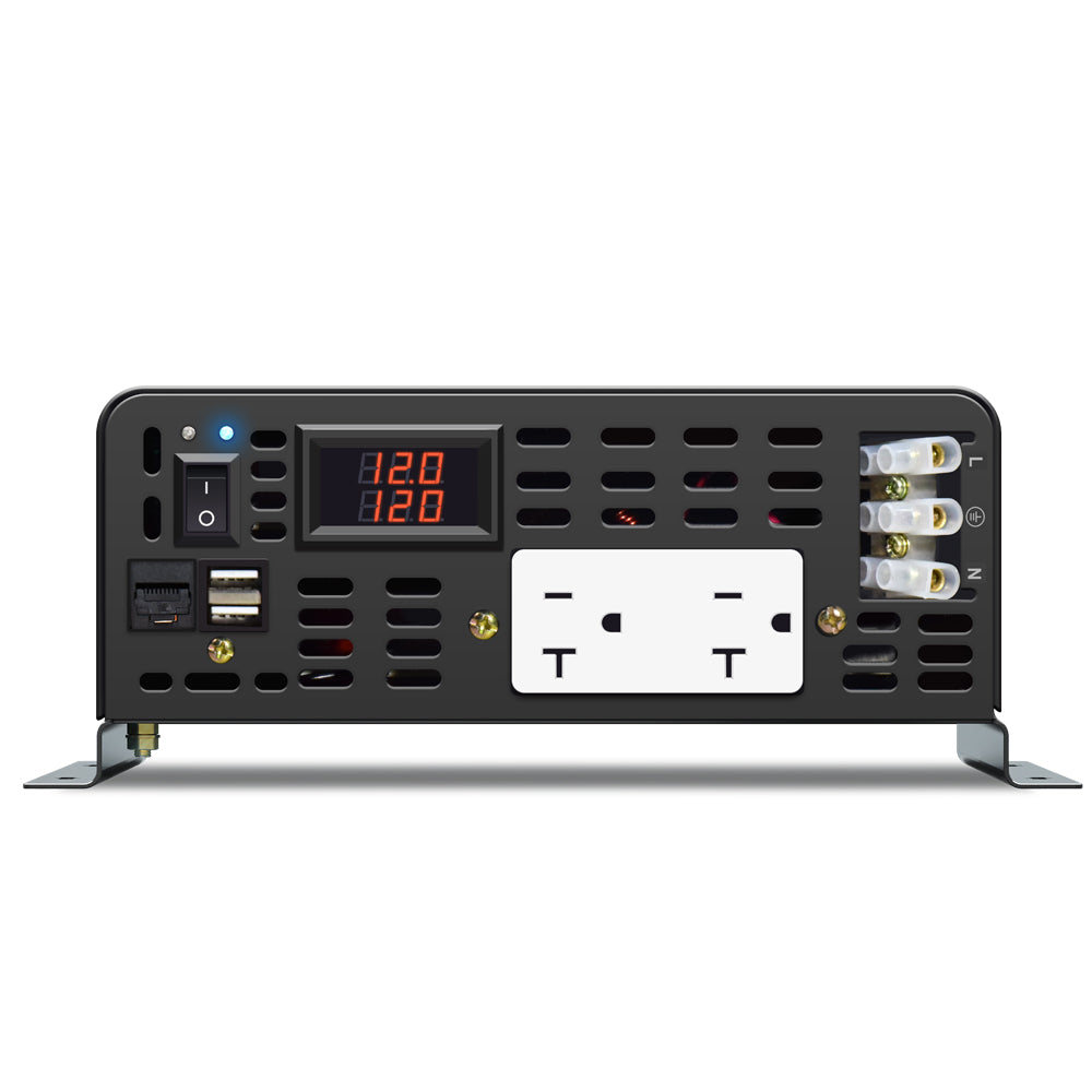 Row Power Inverter 2500W Power Inverter 12VDC,24VDC or 48VDC to 120VAC Pure Sine Wave ...