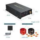 3500W Power Inverter 12VDC or 24VDC  to 120VAC Pure Sine Wave Inverter RBP3500WRD With Wired Remote