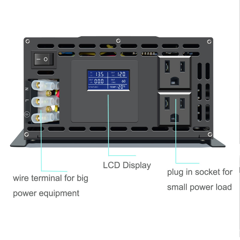 2000W Pure Sine Wave  Solar Power Inverter (LCD2000W)