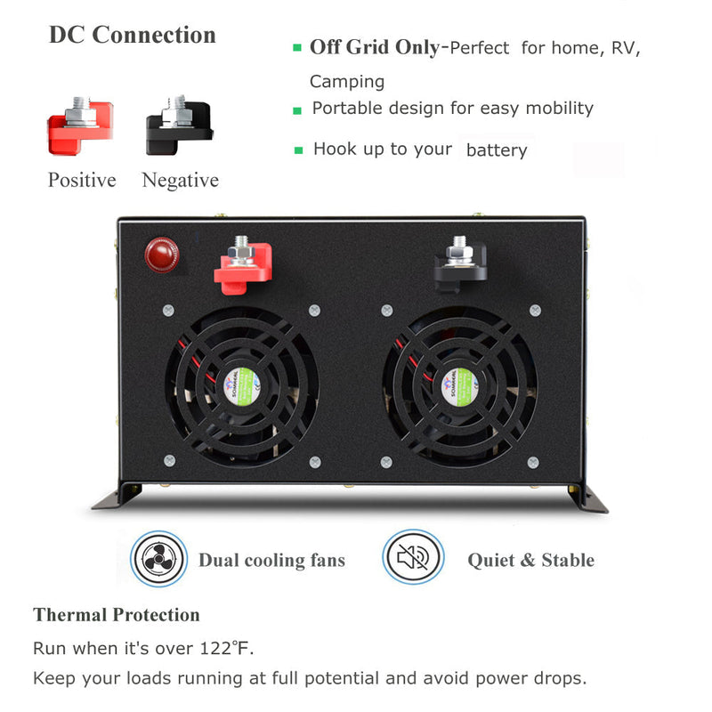 10000W Pure Sine Wave Inverter with a Wireless Remote