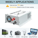 500W Power Inverter 12VDC,24VDC or 48VDC to 120VAC Pure Sine Wave Inverter WRBP500W