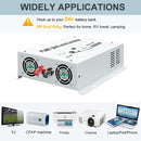 1500W Power Inverter 12VDC or 24VDC to 120VAC Pure Sine Wave Inverter WRBP1500W
