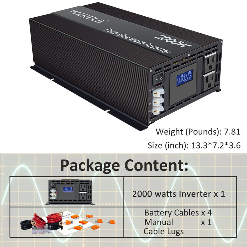 2000W Pure Sine Wave  Solar Power Inverter (LCD2000W)