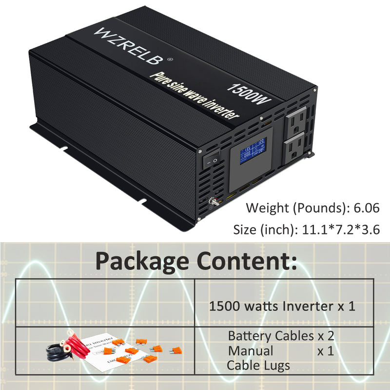 1500W Pure Sine Wave  Solar Power Inverter (LCD1500W)