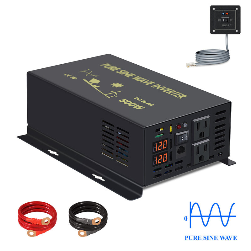 500W Pure Sine Wave Sloar Inverter with a Wired Remote