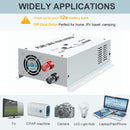 800W Power Inverter 12VDC or 24VDC to 120VAC Pure Sine Wave Inverter WRBP800W