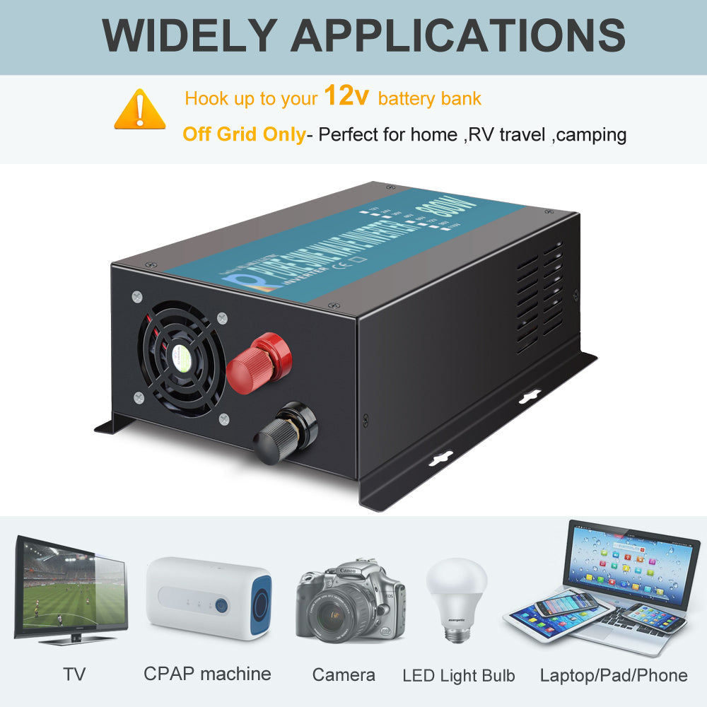 2000W 12V Pure Sine Wave Inverter | US
