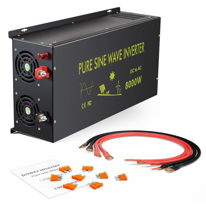 8000W Pure Sine Wave Inverter with a Wired Remote