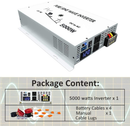 5000W Power Inverter 12VDC or 24VDC to 120VAC Pure Sine Wave Inverter WRBP5000W