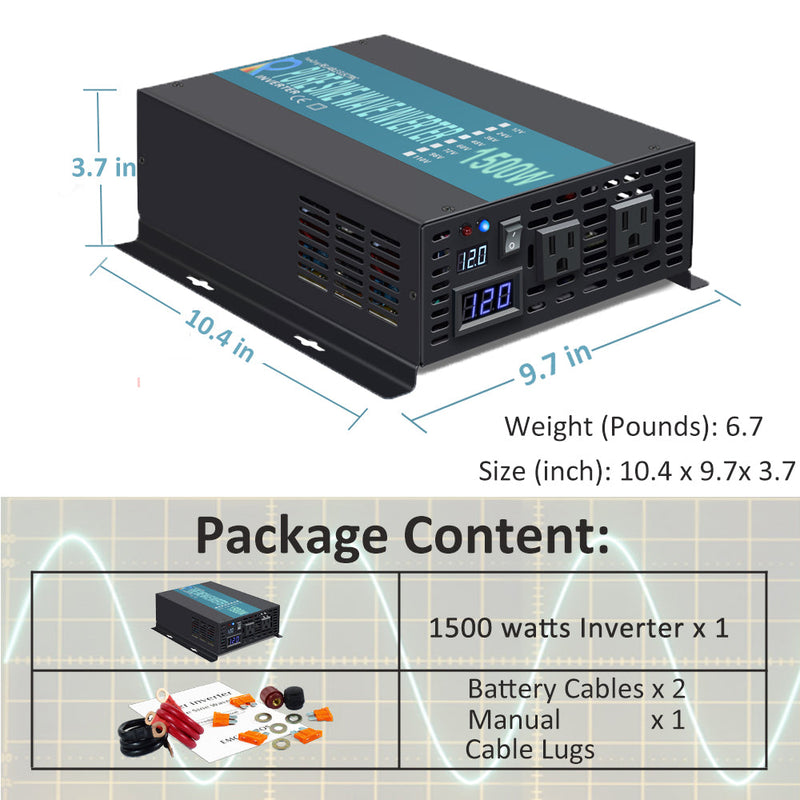 1500W Pure Sine Wave  Solar Power Inverter (RBP1500W)